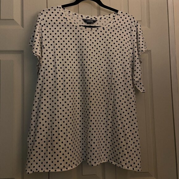 2x, polka dot tee shirt - Picture 1 of 3
